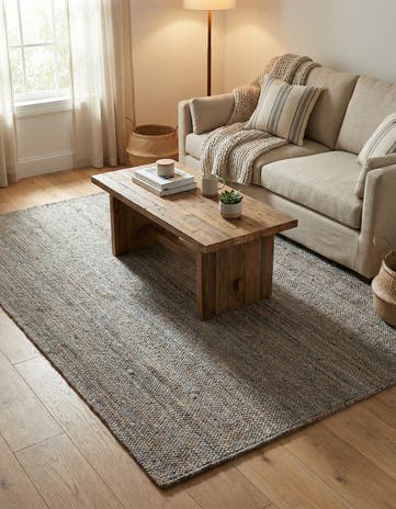 6' 1 x 9' Handmade Braided Jute Rug