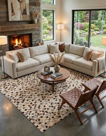 8' x 9' 11 Cowhide Stocks Rug