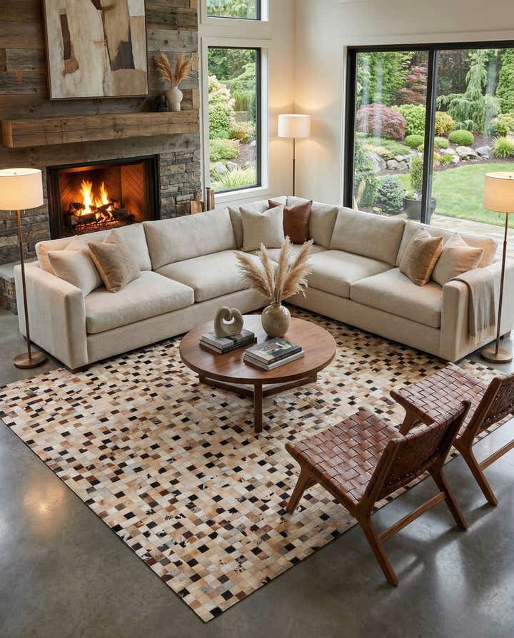 8' x 9' 11 Cowhide Stocks Rug