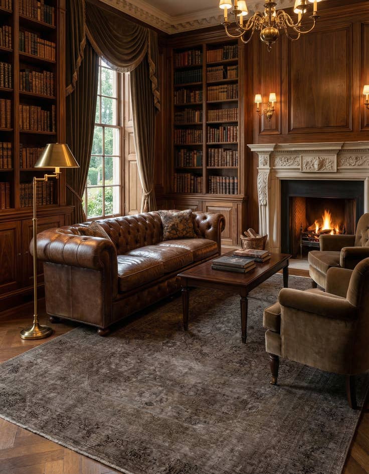 Detail image of 6' 4 x 9' 9 Vintage Royal Wool Rug