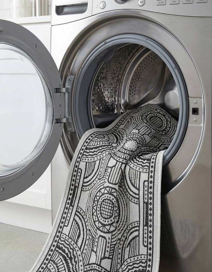 Detail image of 2' x 5' 3  Washable Traditional Indoor / Outdoor Runner Rug