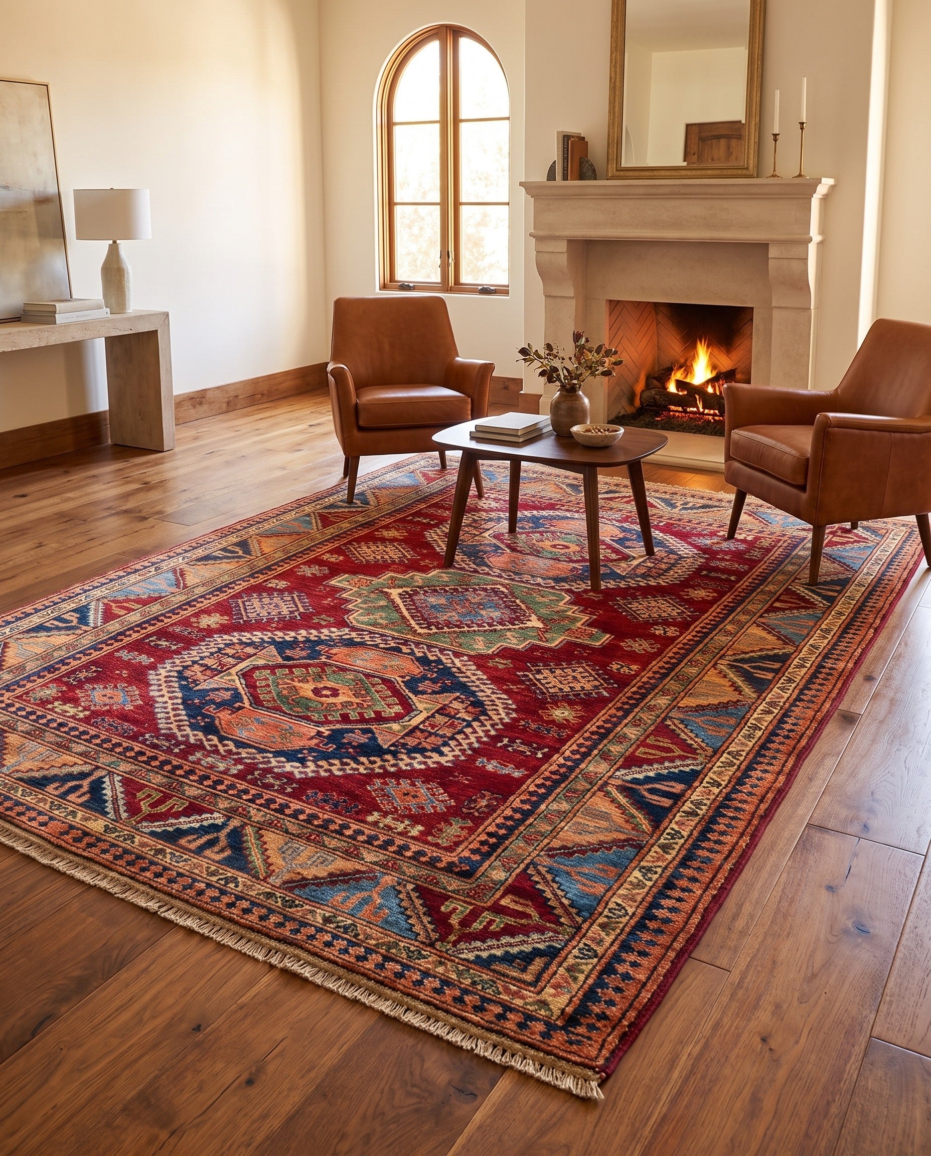 5' x 6' 8 Hand Knotted Kazak Rug