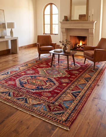 5' x 6' 8 Hand Knotted Kazak Rug