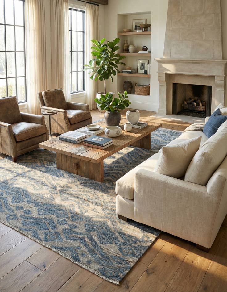 Detail image of 7' 10 x 10' 1  Hand Knotted Darya Wool Rug