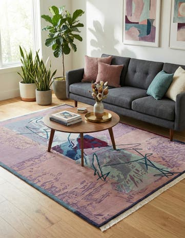 6' 7 x 9' 7 Hand Knotted Nepal Wool Rug