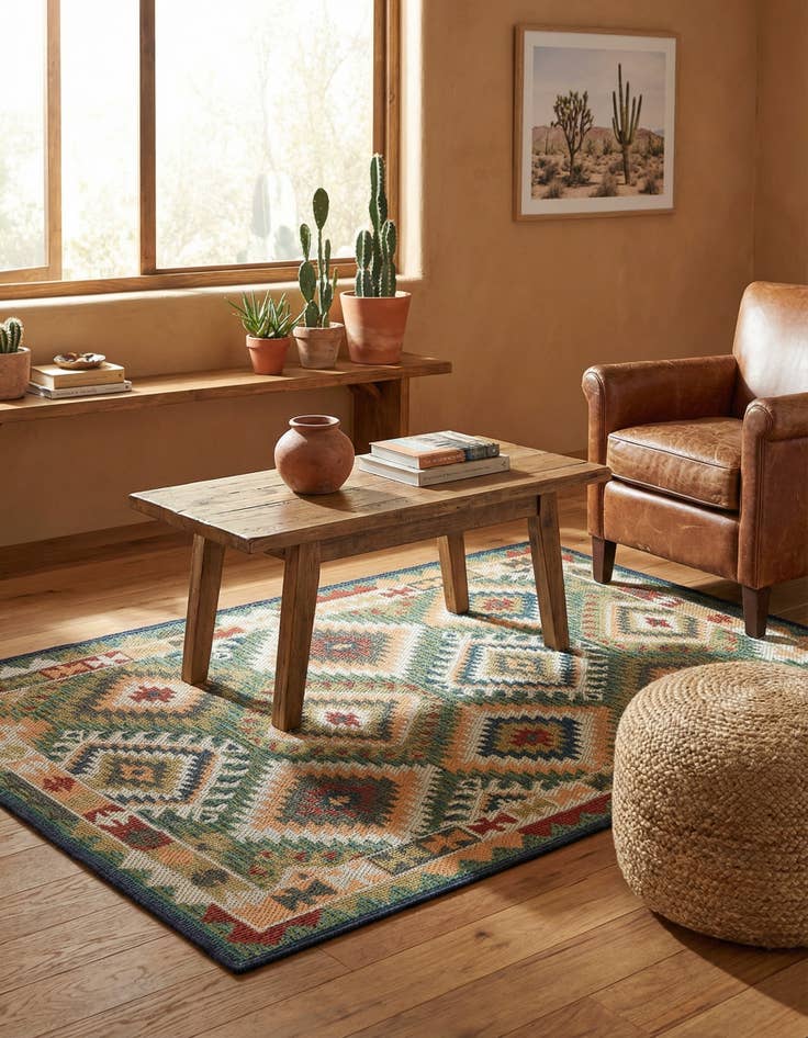 Detail image of 4' x 6'  Washable Baja Indoor / Outdoor Rug