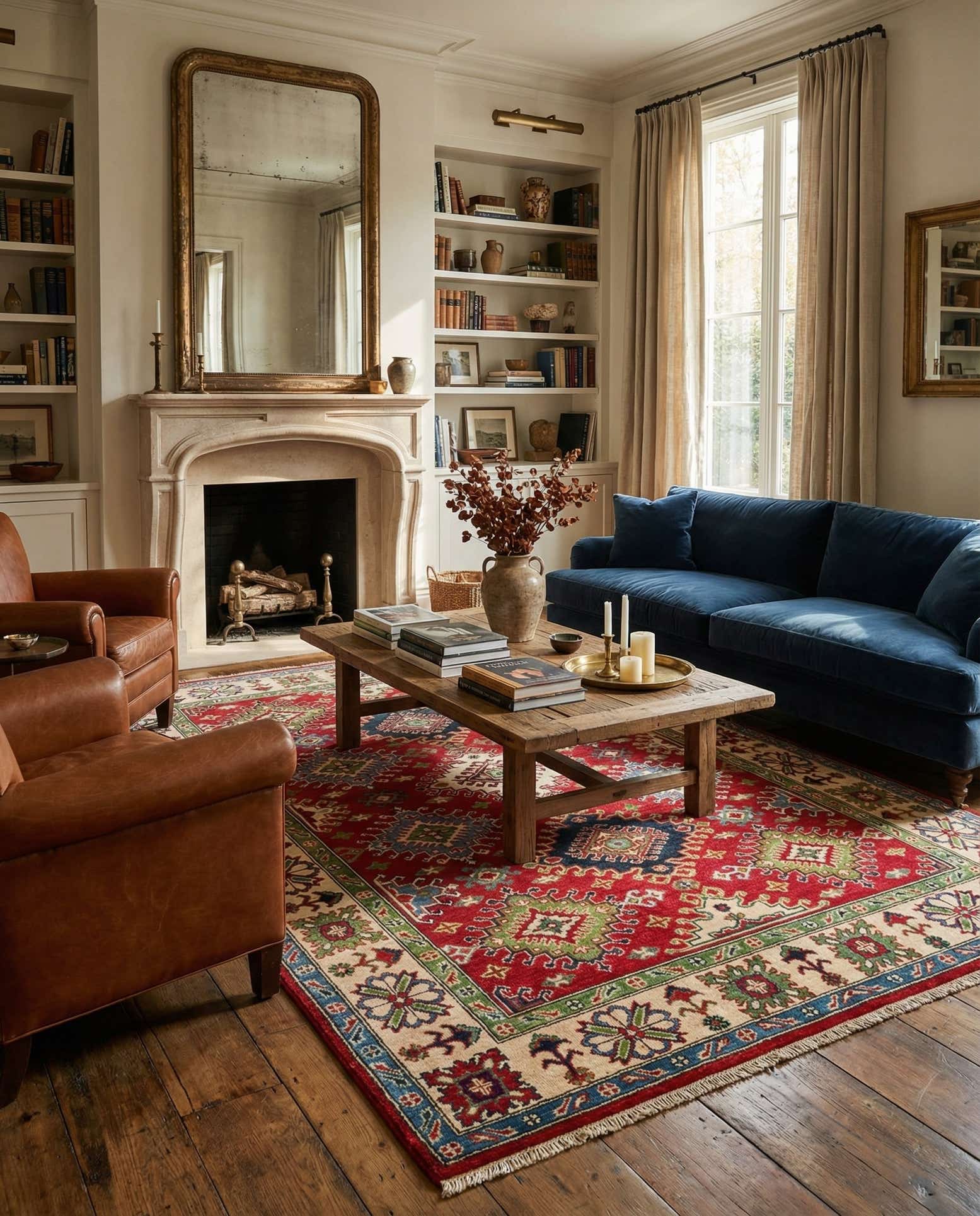 5' 7 x 7' 10 Hand Knotted Kazak Rug