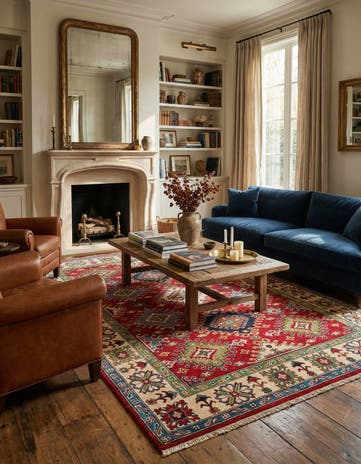 5' 7 x 7' 10 Hand Knotted Kazak Rug