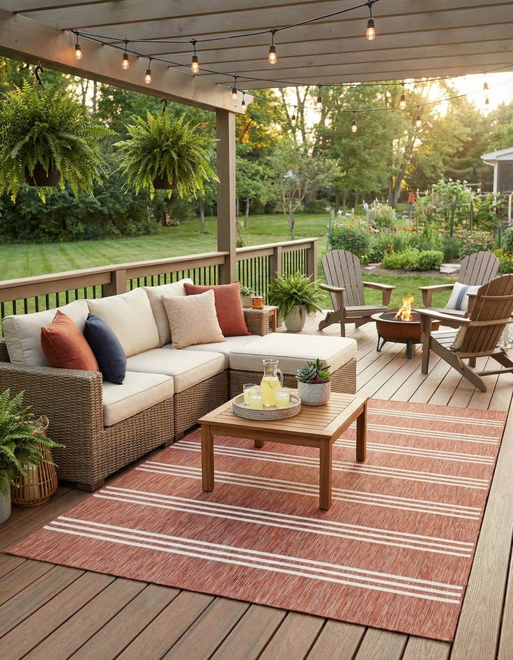 Detail image of 7' x 10'  Washable Jill Zarin Anguilla Indoor / Outdoor Rug