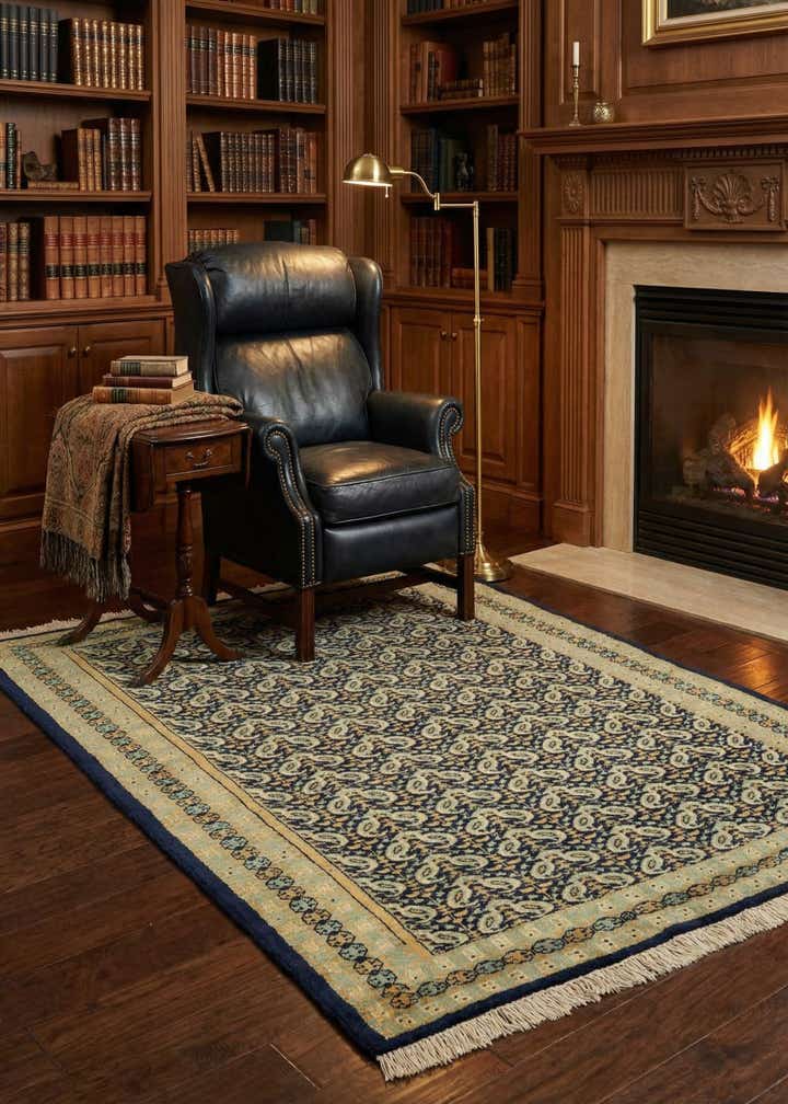 4' 2 x 5' 7 Hand Knotted Bokhara Oriental Wool Rug