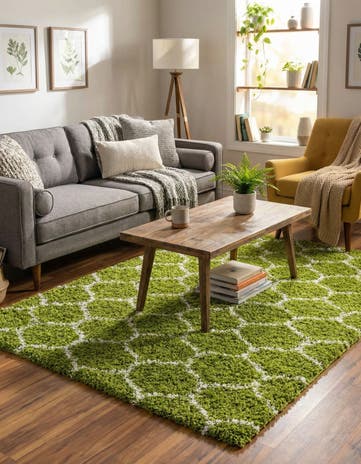4' x 6' Lattice Shag Rug