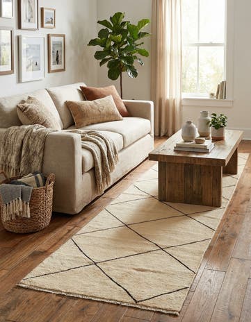 2' 7 x 10' 3 Hand Knotted Moroccan Wool Runner Rug