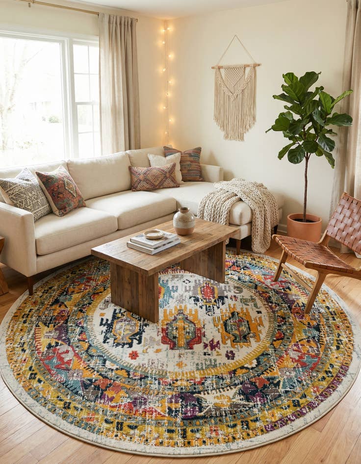 Detail image of 10' x 10' Carrington Round Rug