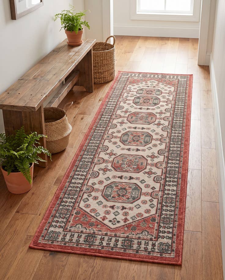 Detail image of 2' x 6' Easy-Clean Traditional Indoor / Outdoor Runner Rug