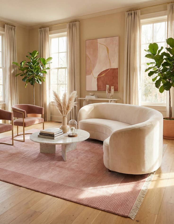 Detail image of  6' 6 x 9' 10  Hand Knotted Darya Wool Rug