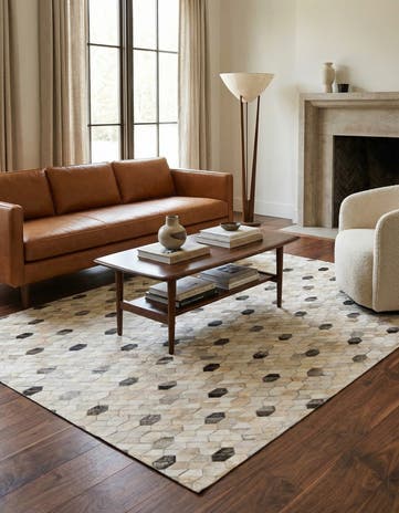 5' 3 x 7' 8 Cowhide Rug