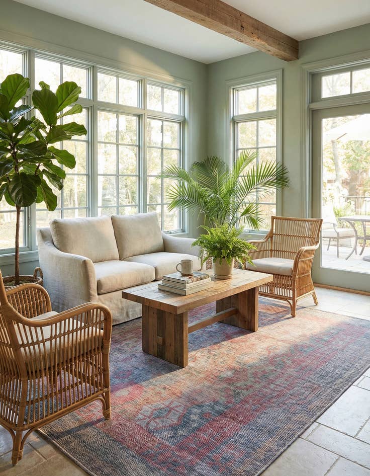 Detail image of 6' x 9'  Washable Sisu Rug