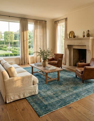10' x 12' Hand Knotted Ultra Vintage Persian Wool Rug