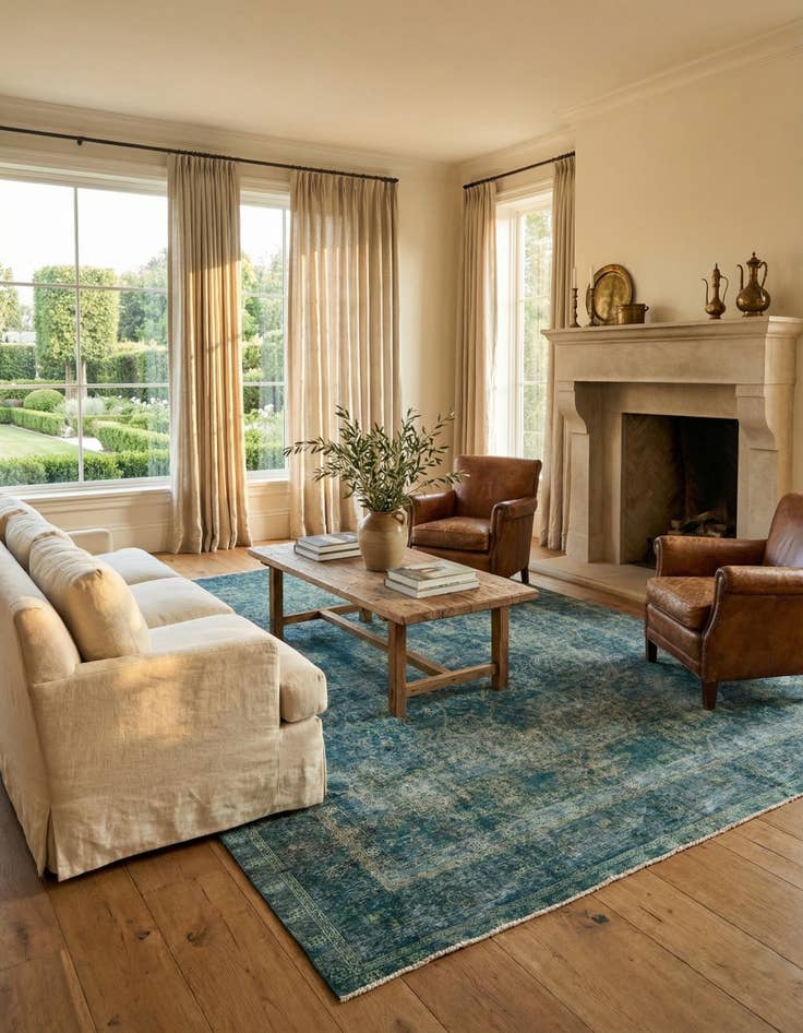 Detail image of 10' x 12'  Hand Knotted Ultra Vintage Persian Wool Rug