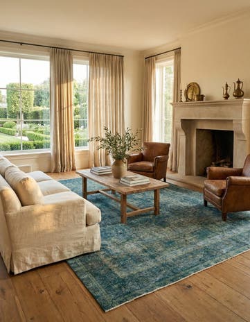 10' x 12' Hand Knotted Ultra Vintage Persian Wool Rug