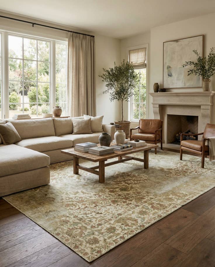Detail image of 9' 6 x 12' 4 Hand Knotted Ultra Vintage Persian Wool Rug