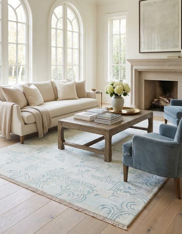 5' 7 x 8' Hand Knotted Darya Wool Rug