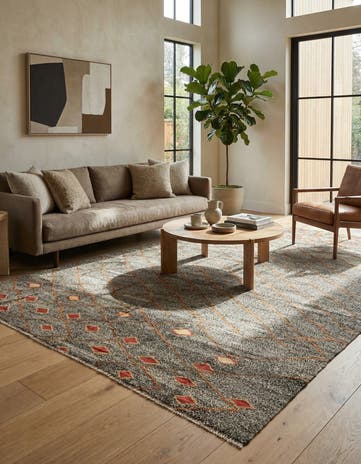 6' 11 x 9' 8 Hand Woven Kilim Modern Wool Rug