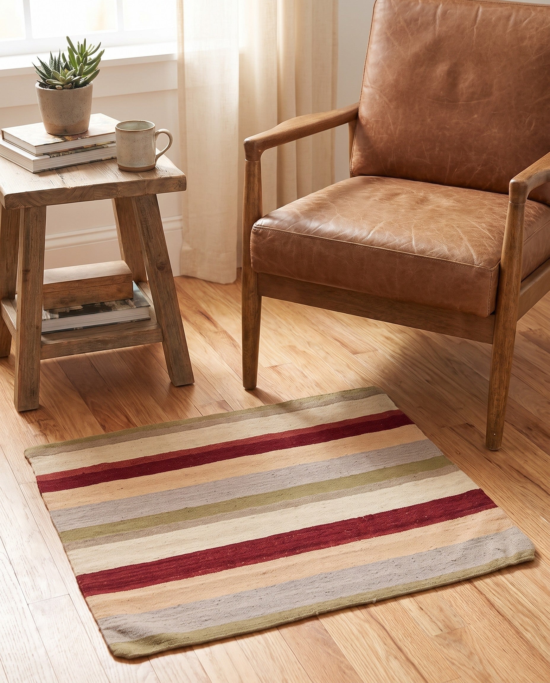 2' 10 x 3' Hand Woven Pillow Wool Square Rug