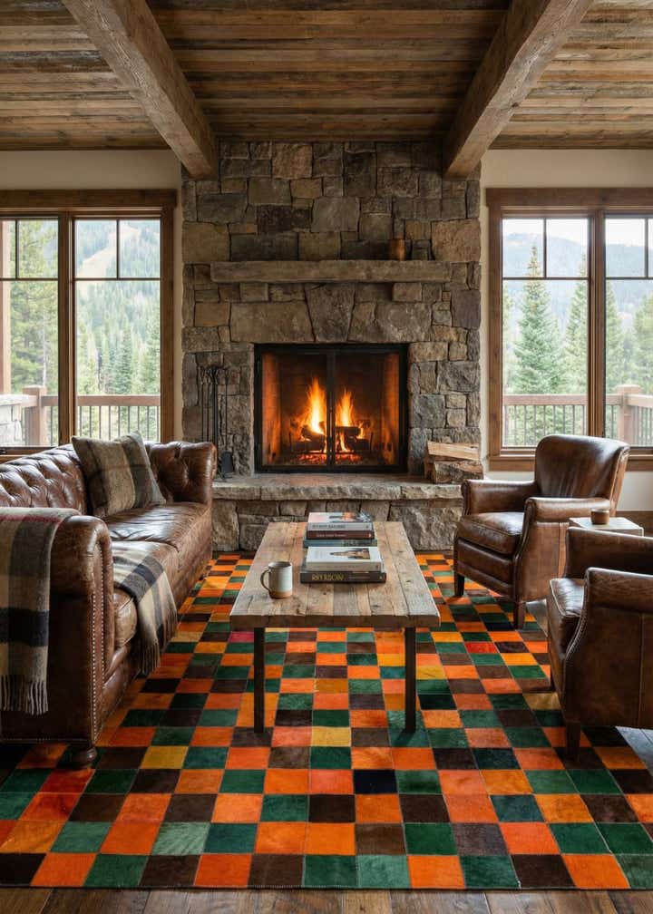 4' 11 x 7' 9 Cowhide - Patchwork Rug