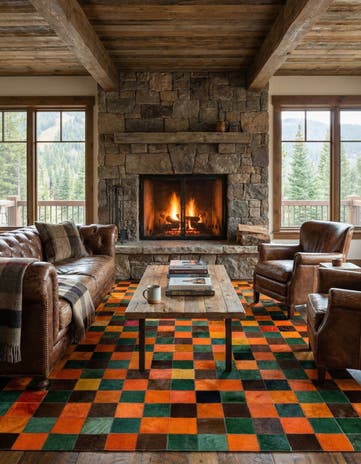 4' 11 x 7' 9 Cowhide - Patchwork Rug