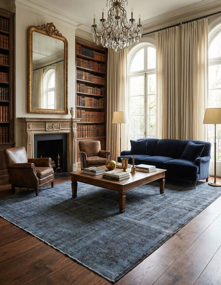 Detail image of 9' 9 x 13' 3 Vintage Royal Wool Rug