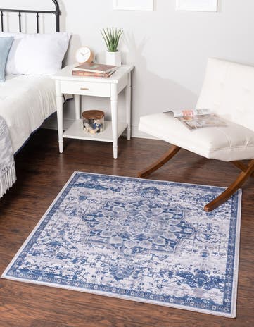 3' 3 x 3' 3 Washable Francesca Square Rug