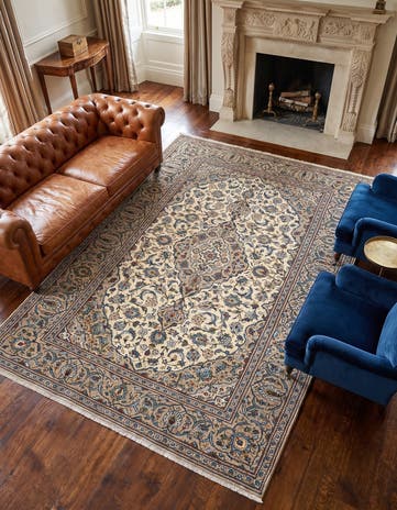 6' 5 x 9' 8 Kashan Wool Rug