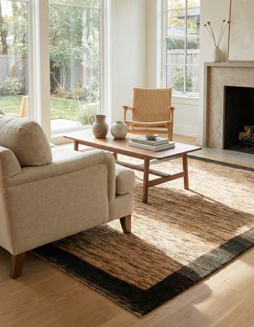 3' 9 x 6' 6 Hand Knotted Modern Ziegler Rug