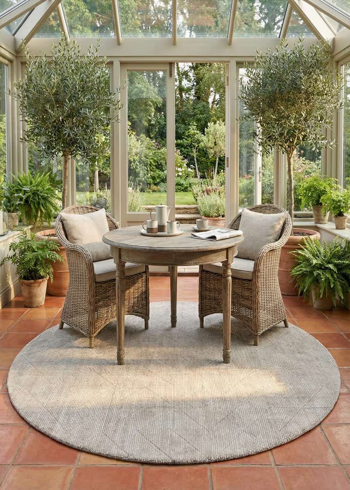 7' 10 x 7' 10 WoolCraft Geometric Round Rug
