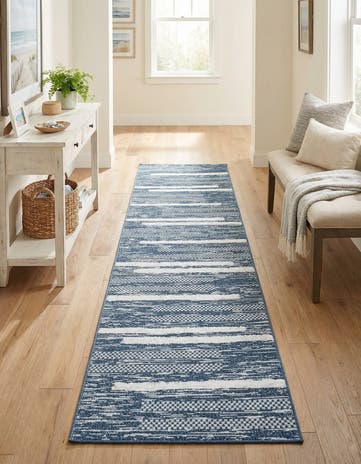 Navy Blue Abbey Runner Rug