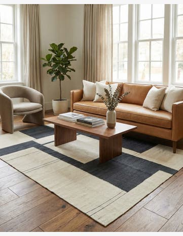 4' 3 x 5' 10 Hand Woven Kilim Modern Wool Rug
