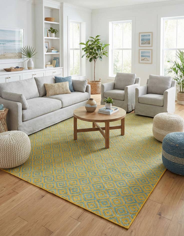 Detail image of 7' 10 x 7' 10 Easy-Clean Jill Zarin Costa Rica Indoor / Outdoor Square Rug