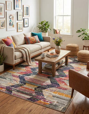 6' x 9' Washable Vivid Rug