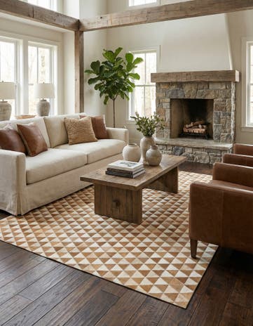 5' x 8' Cowhide Leather Rug