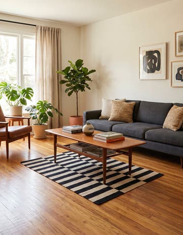 3' 4 x 5' Hand Woven Kilim Modern Wool Rug