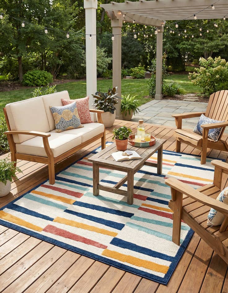 Detail image of 7' 10 x 10'  Washable Belize Indoor / Outdoor Rug