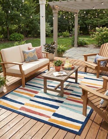 7' 10 x 10' Easy-Clean Belize Indoor / Outdoor Rug