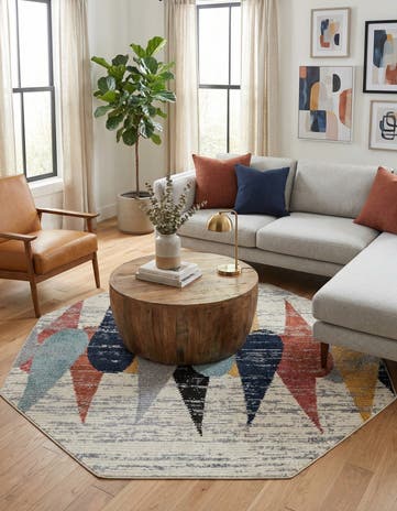Ivory Tagine Octagon Rug