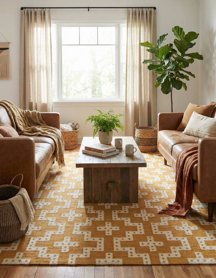 Detail image of 9' x 12'  Hand Woven Kilim Wool Rug