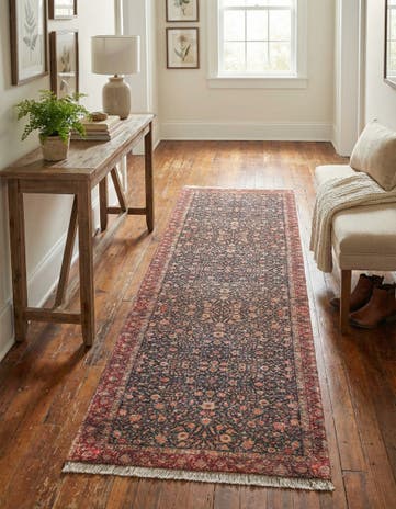 Navy Blue Boutique Runner Rug