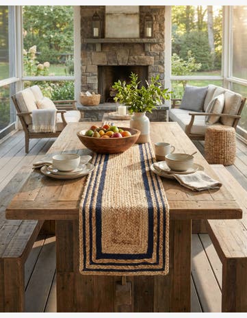 1' 2 x 6' 1 Handmade Braided Jute Table Runner Rug