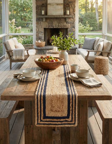 1' 2 x 6' 1 Handmade Braided Jute Table Runner Rug