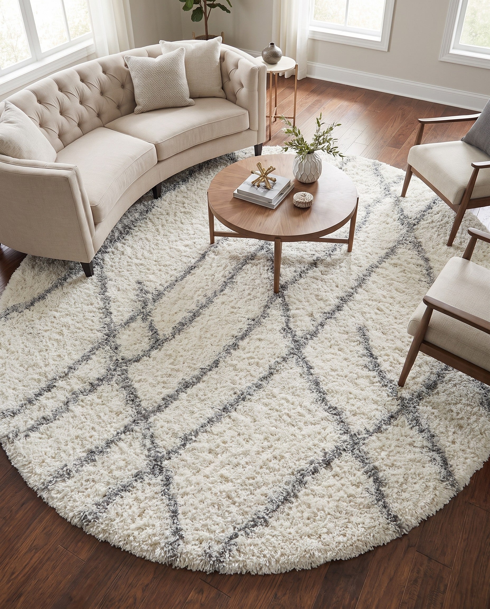 7' 10 x 7' 10 Soft Touch Shag Round Rug