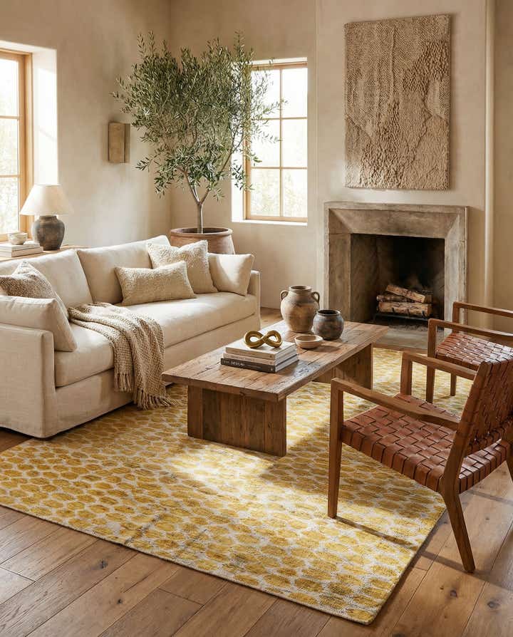 6' x 9' 1 Hand Knotted Moroccan Wool Rug